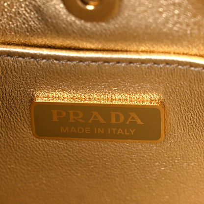Prada Spazzolato Cleo Adjustable Strap Shoulder Bag Platino 5 of 7