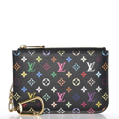 Louis Vuitton Monogram Multicolor Key Pouch Black Grenade 1 of 8