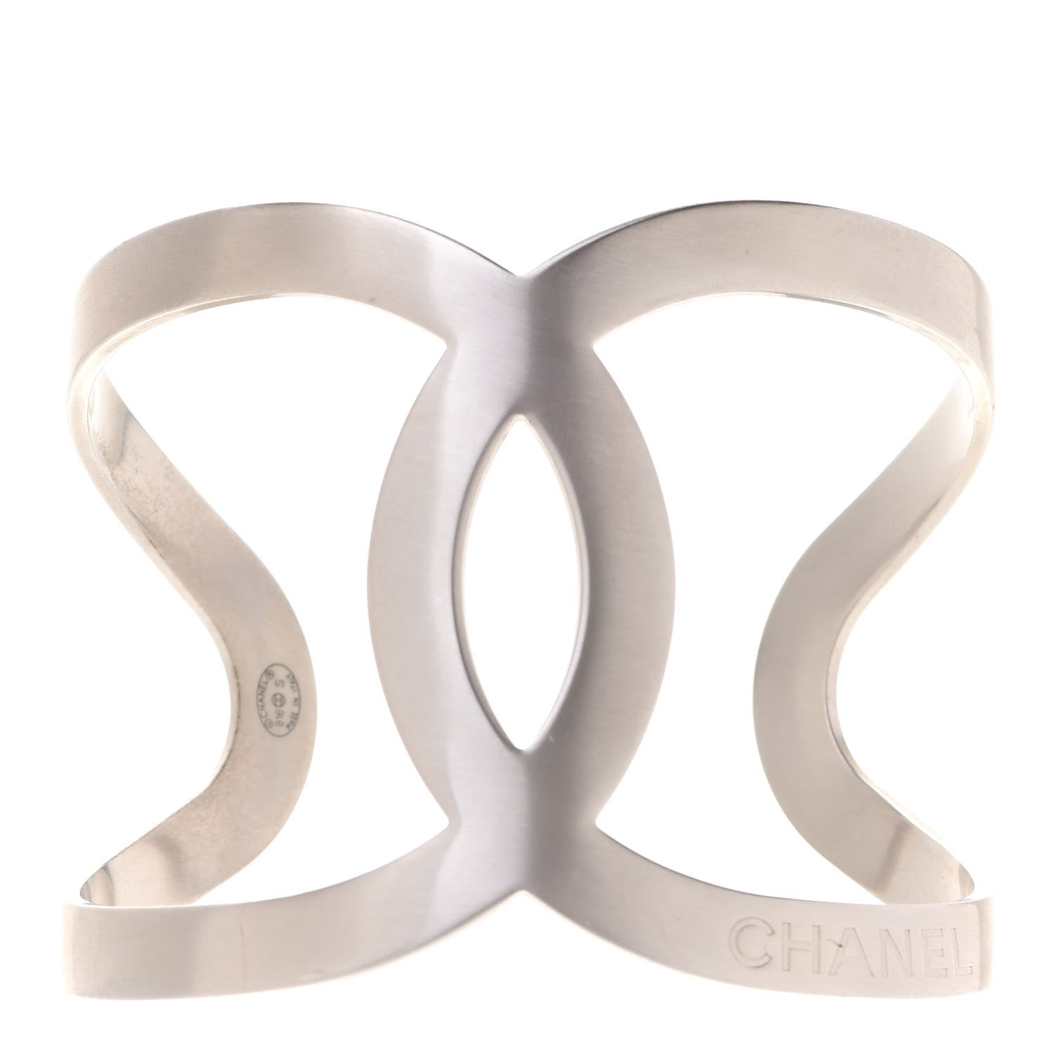 Chanel Metal CC Cuff Silver 1 of 5