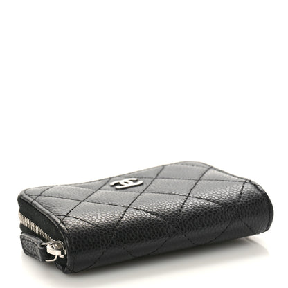 Chanel Caviar Quilted Zip Coin Purse Black 4 of 9