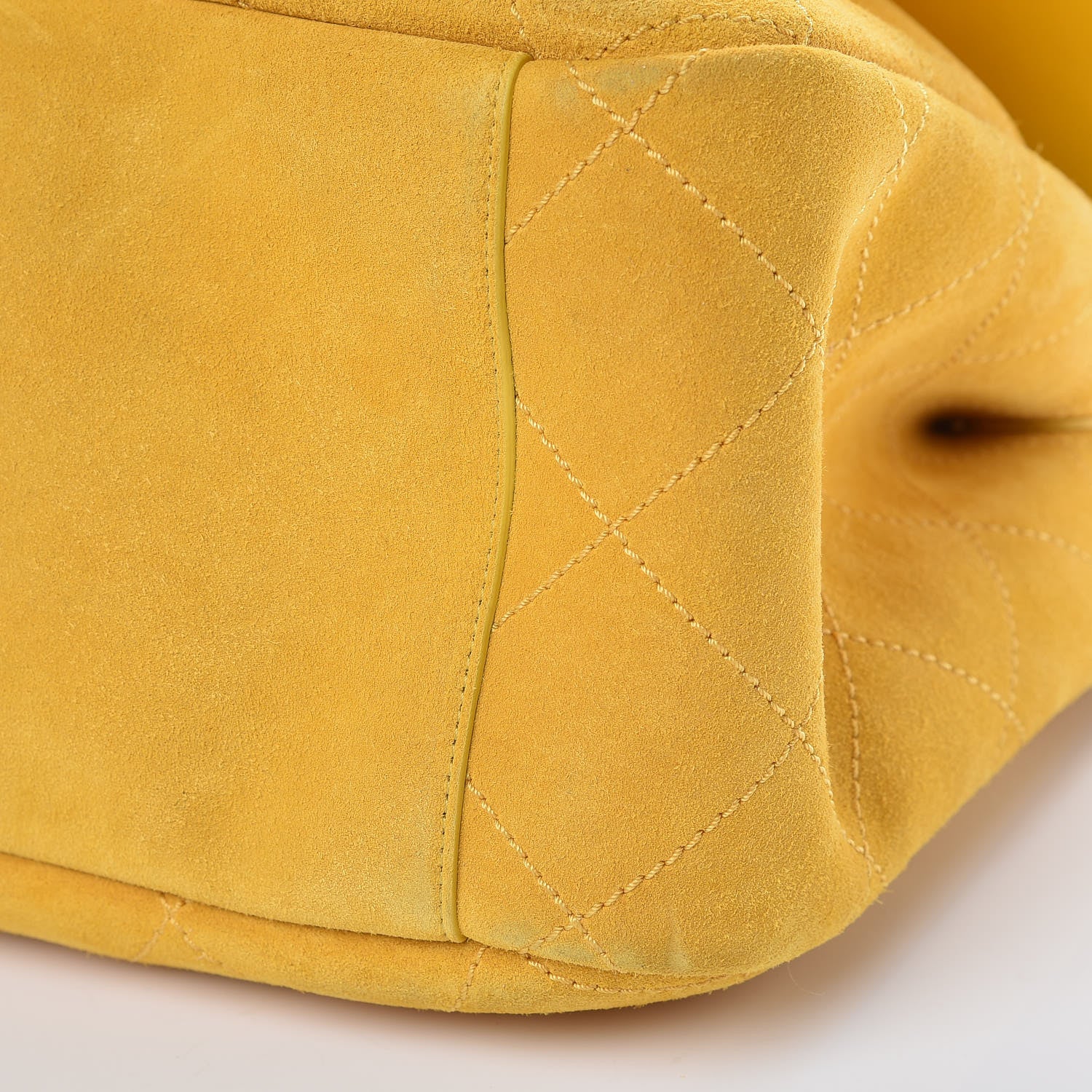 Chanel x Pharrell Williams Suede Lambskin XXL Flap Bag Yellow 13 of 13