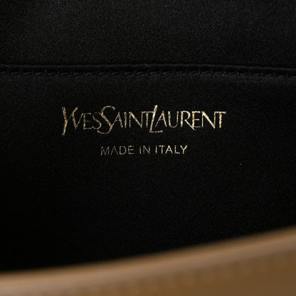 Saint Laurent Calfskin Monogram Large Belle De Jour Clutch  Beige 6 of 7
