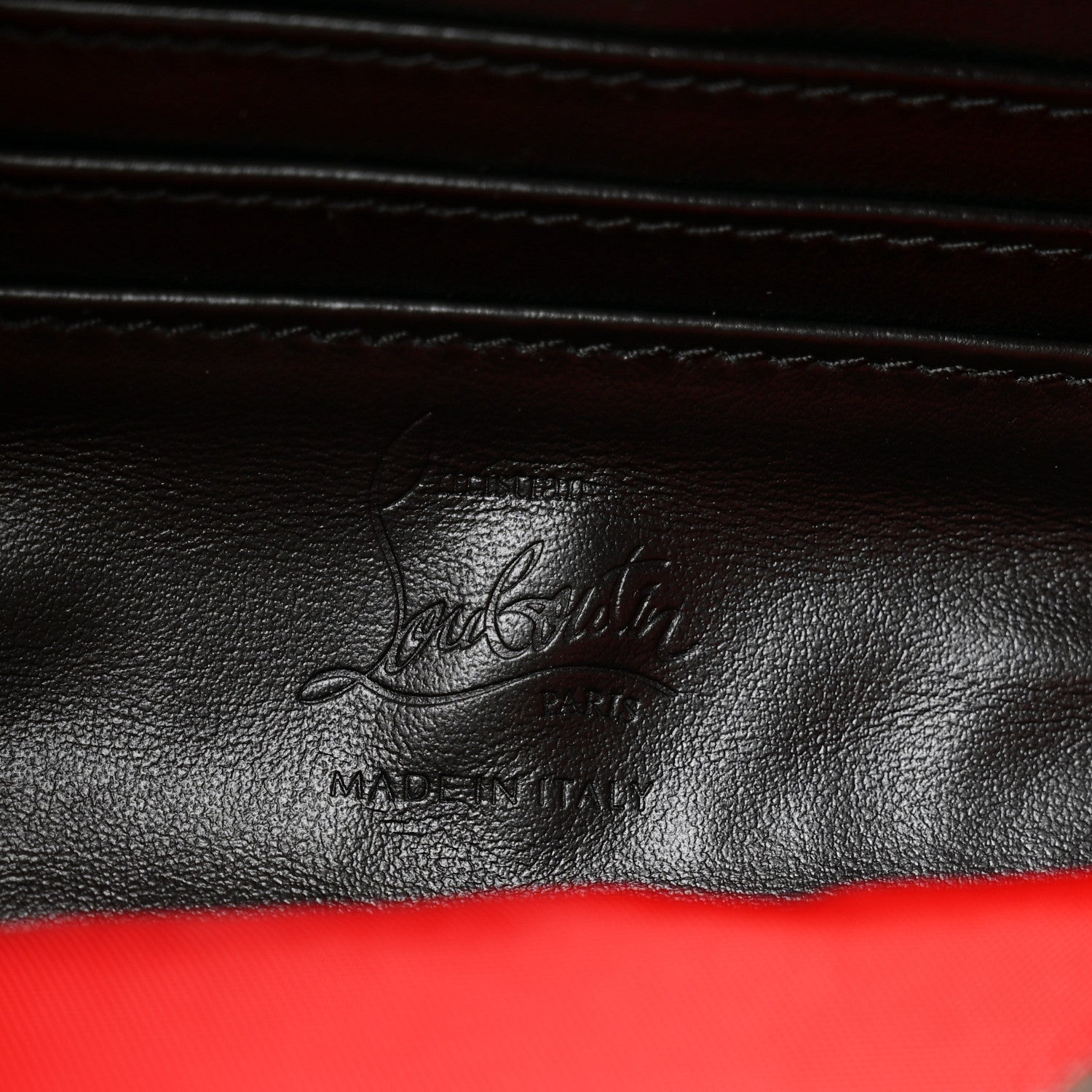 Christian Louboutin Suede Crystal Marie Jane Belt Bag Black Red 6 of 9