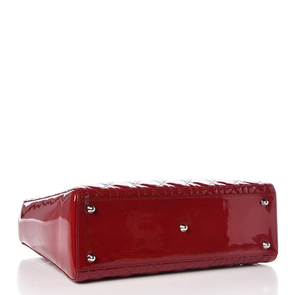 Christian Dior Patent Cannage Large Lady Dior Red 4 of 8