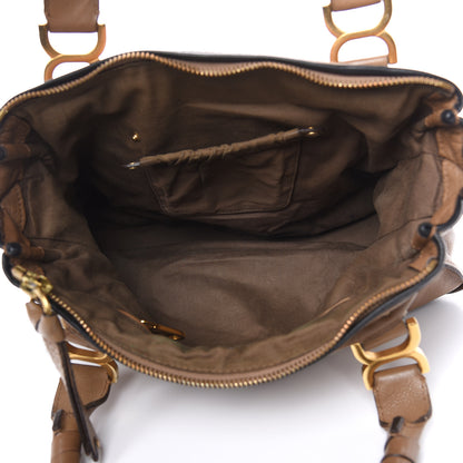 Chloe Calfskin Braided Medium Marcie Satchel Nut 5 of 19