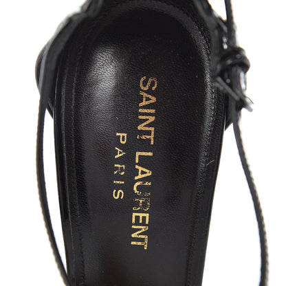 Saint Laurent Patent Calfskin Opyum Sandals 38 Black 8 of 9