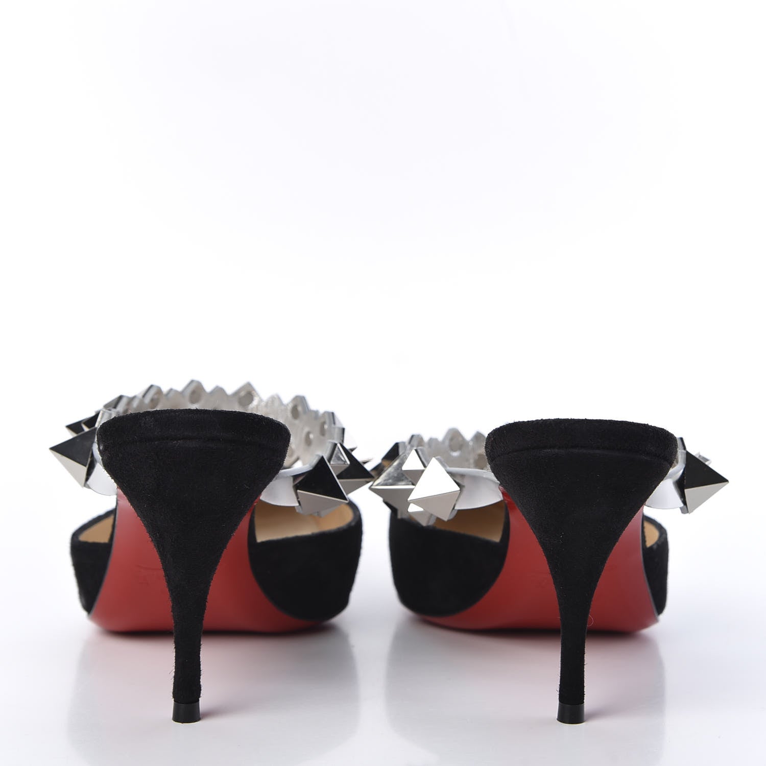 Christian Louboutin Veau Velours Specchio Planet Choc 80 Mule 35.5 Black 6 of 9