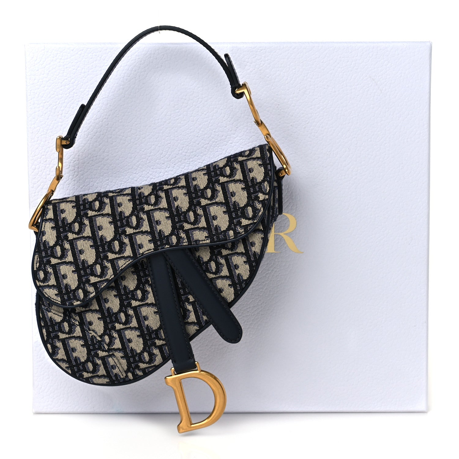 Christian Dior Oblique Mini Saddle Bag Blue 11 of 11