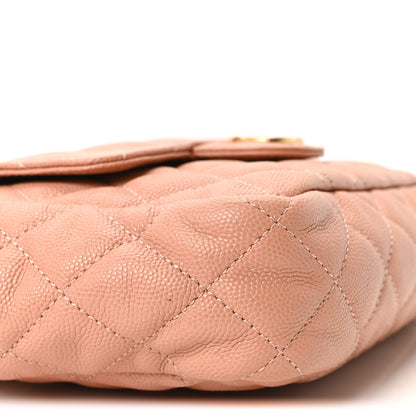 Chanel Caviar Quilted Small Wavy CC Hobo Coral 9 of 10