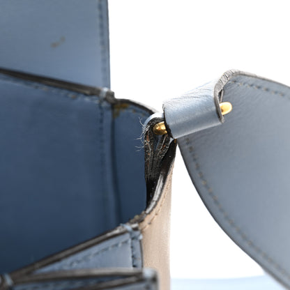 Celine Shiny Smooth Calfskin Medium Frame Shoulder Bag Blue Light Taupe 13 of 15