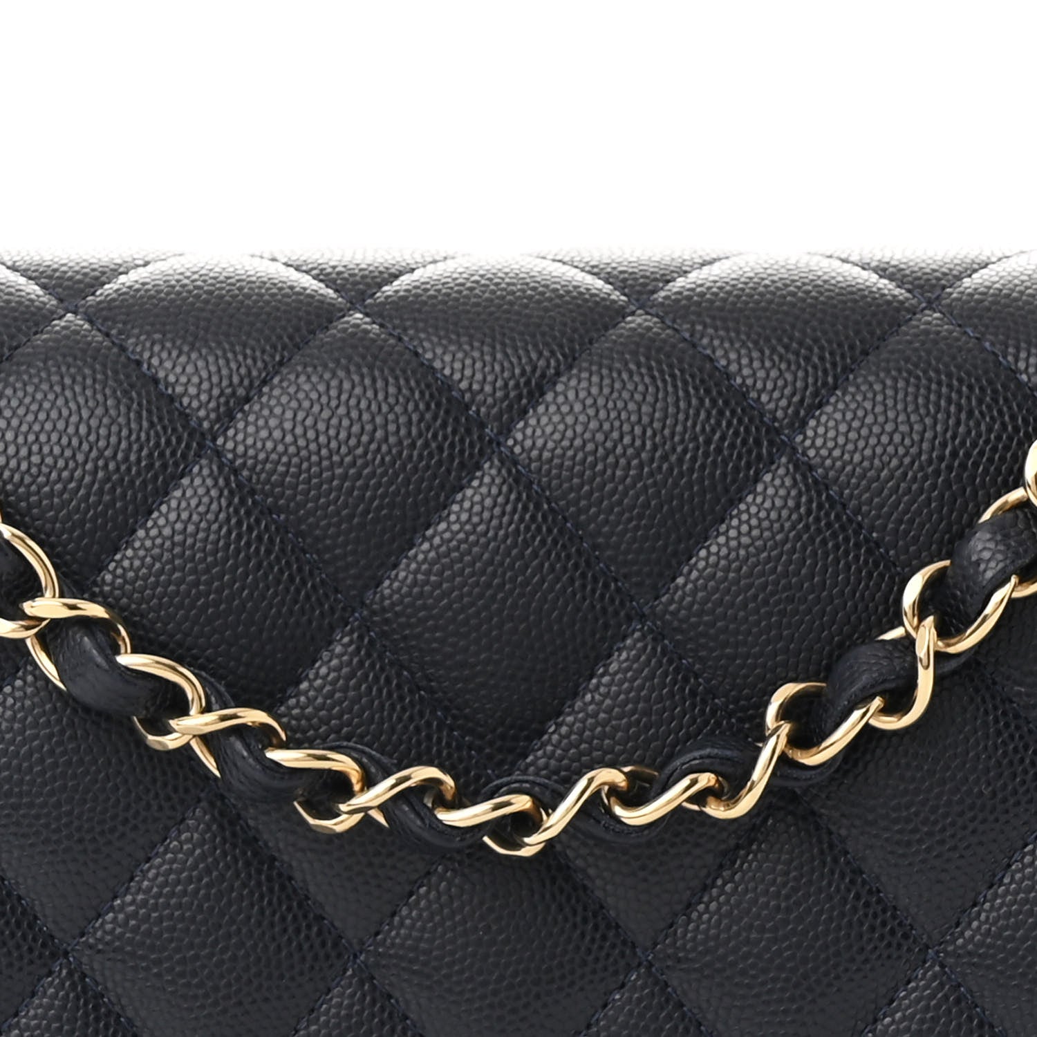 Chanel Caviar Quilted Medium Double Flap Navy 8 of 10