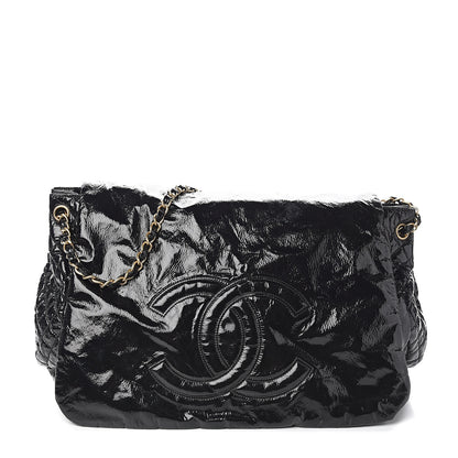 Chanel Vinyl XL Rock and Chain Flap Black 1 of 9
