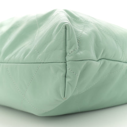 Chanel Shiny Calfskin Quilted Chanel 22 Light Green 11 of 12