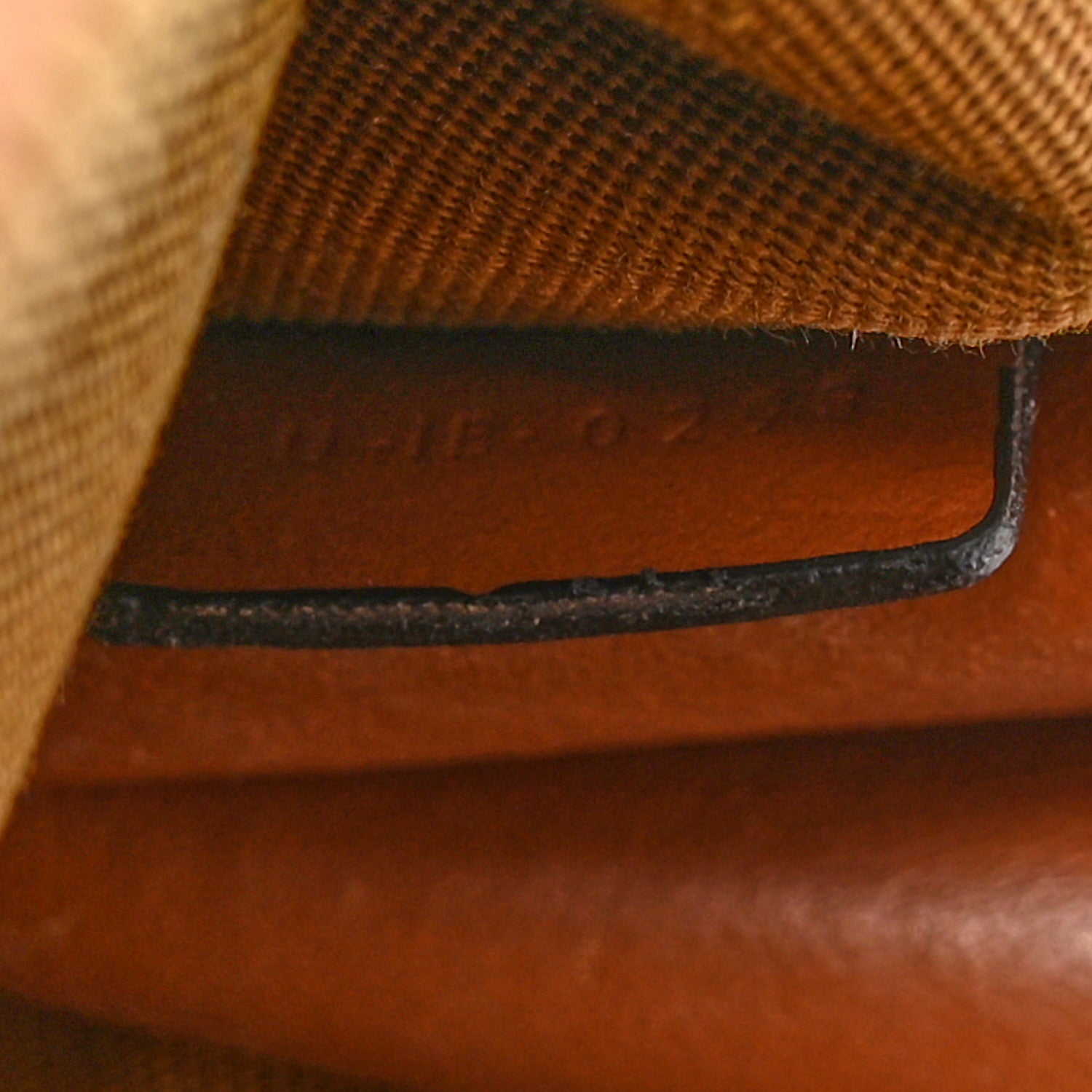 Celine Triomphe Canvas Calfskin Small Cosmetic Pouch Tan 8 of 11