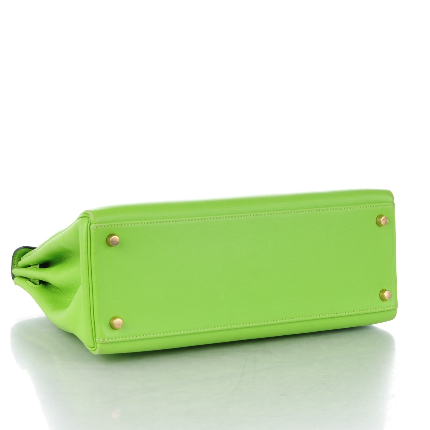 Hermes Veau Gulliver Kelly Retourne 32 Vert Cru 5 of 27
