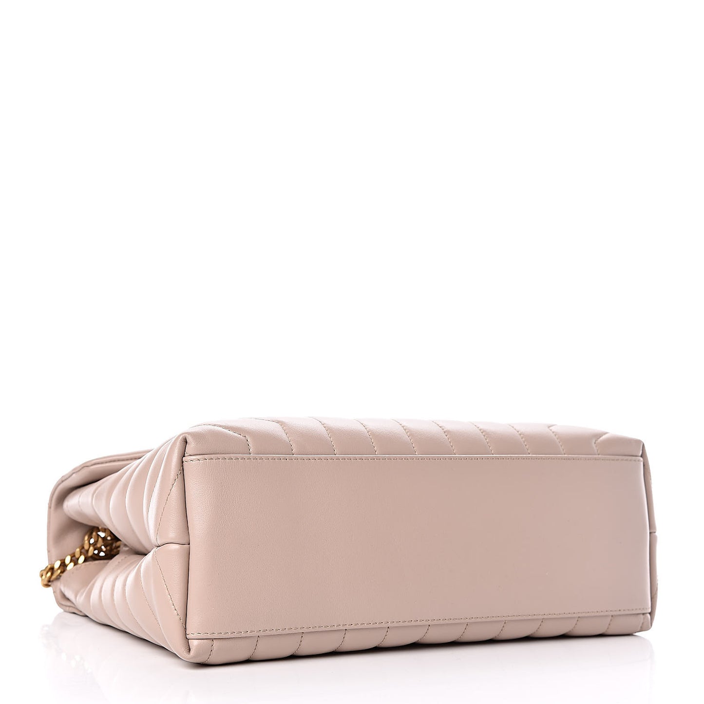 Calfskin Y Quilted Monogram Medium Loulou Chain Satchel Light Natural