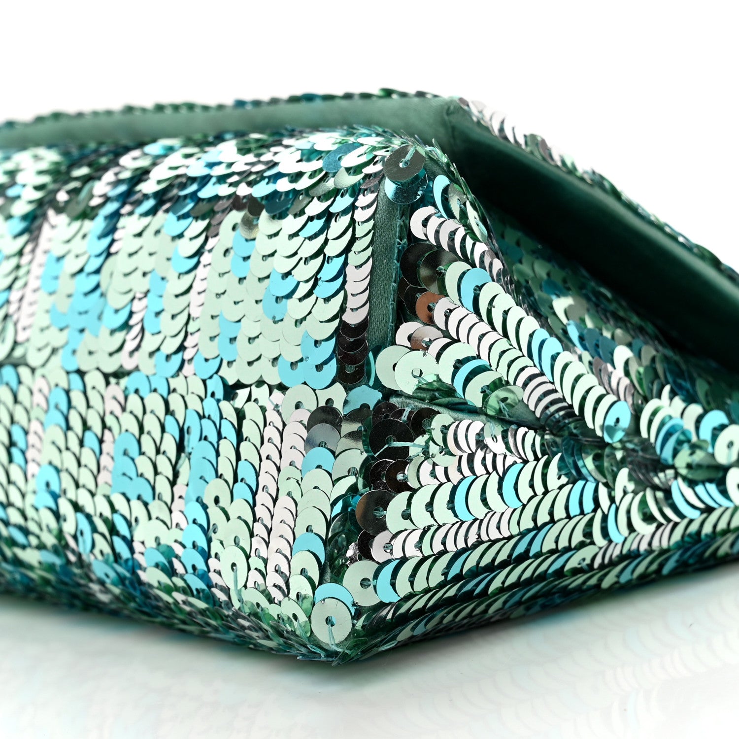 Tom Ford Sequin Mini Label Shoulder Bag Aqua Black 8 of 10