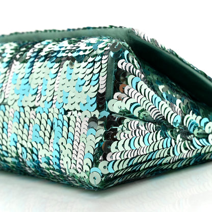 Tom Ford Sequin Mini Label Shoulder Bag Aqua Black 8 of 10