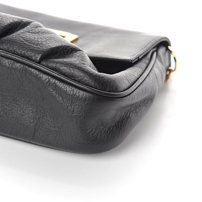 Fendi Vitello Flamingo Fendista Pouchette Crossbody Black 8 of 8