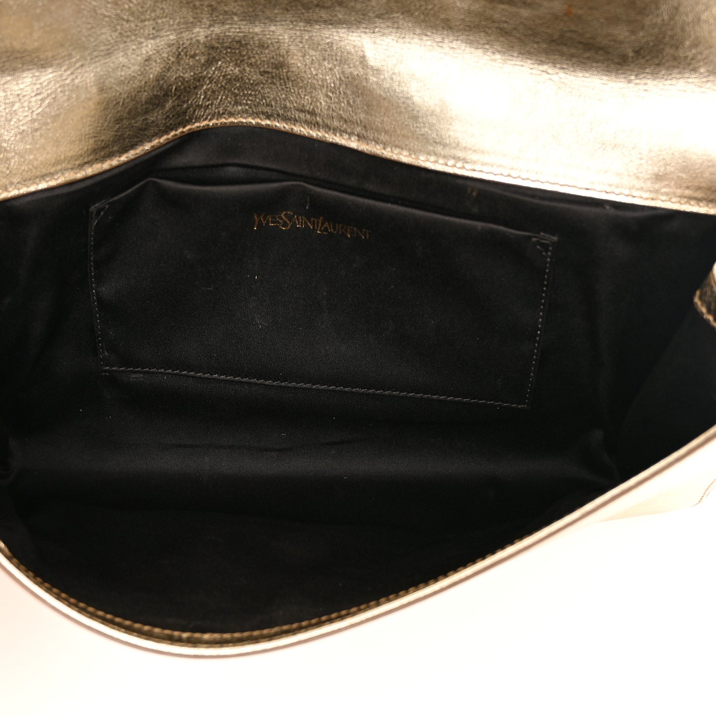 Metallic Calfskin Monogram Large Belle De Jour Clutch Gold