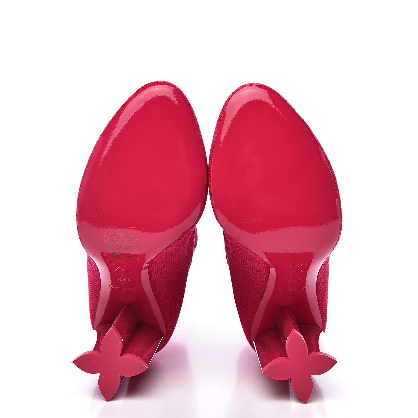 Stretch Fabric Silhouette Ankle Boot 37.5 Pink