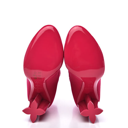 Louis Vuitton Stretch Fabric Silhouette Ankle Boot 37.5 Pink 5 of 8