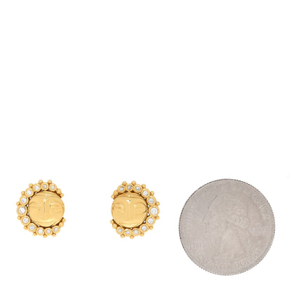 Temple St. Clair 18K Yellow Gold Diamond Celestial Moonface Earrings 2 of 5