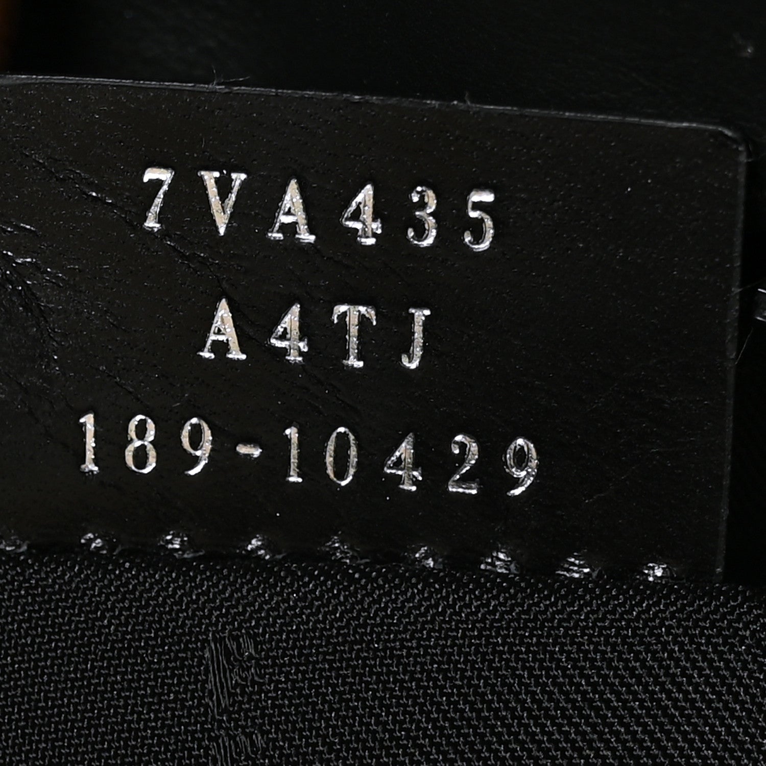 Fendi Canvas Stamp Patch Tote Black Brown 7 of 9
