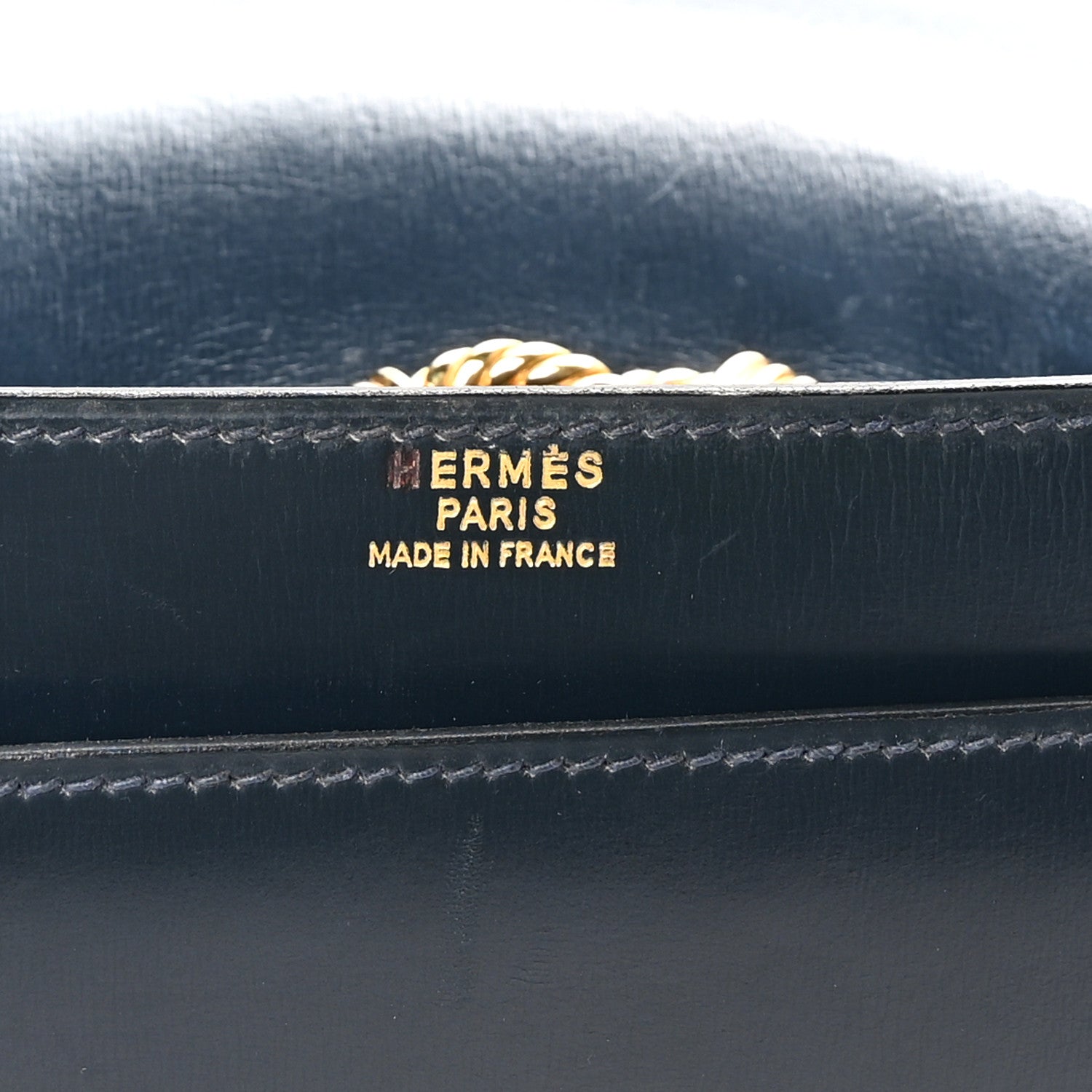 Hermes Box Sac Cordeliere Bleu Marine 7 of 11