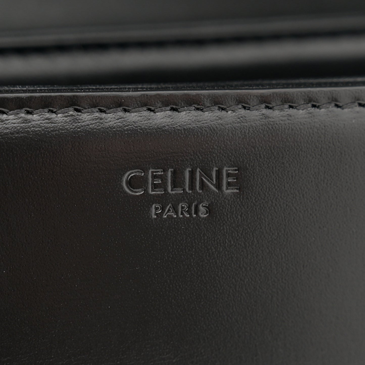Shiny Calfskin Teen Cuir Triomphe Black