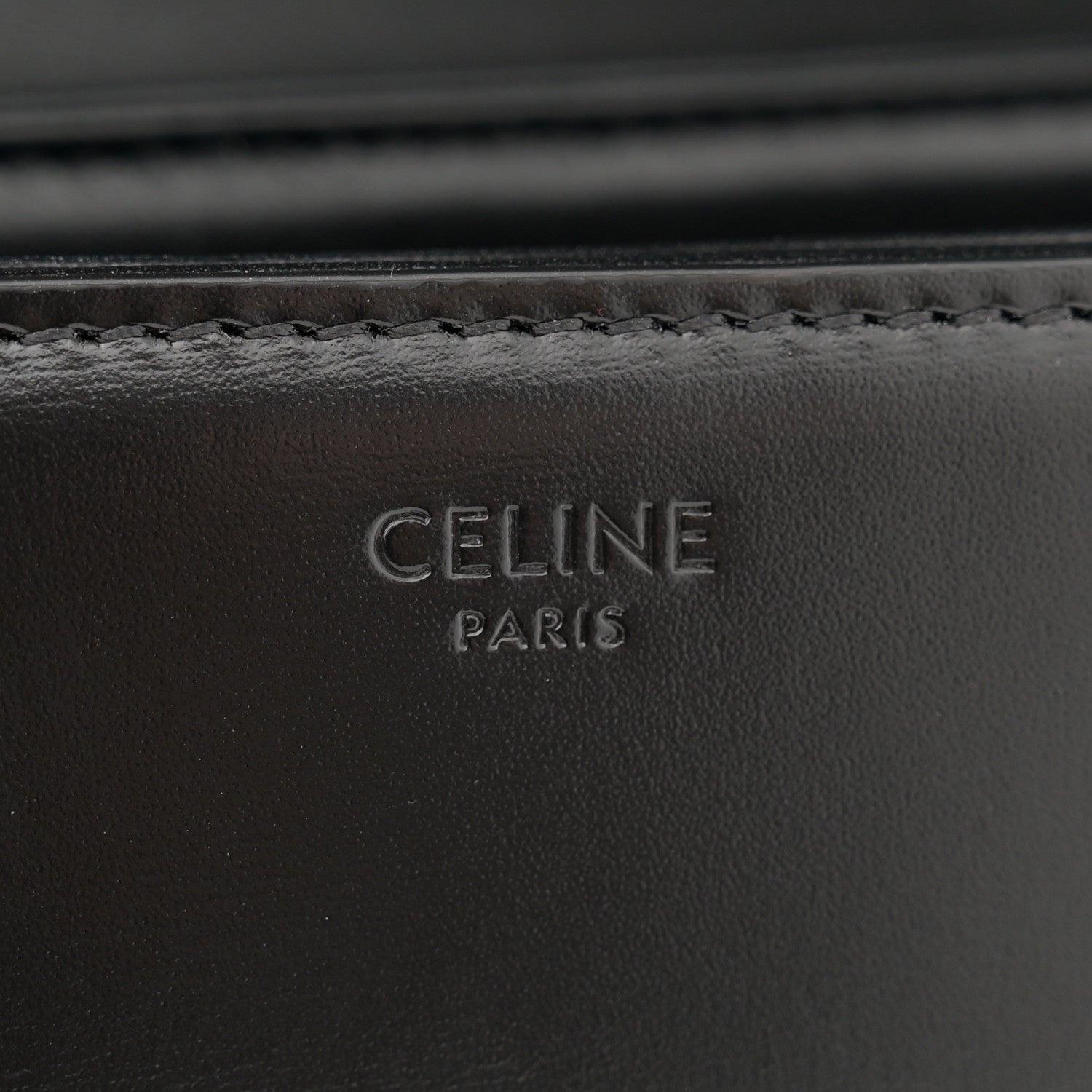 Celine Shiny Calfskin Teen Cuir Triomphe Black 6 of 9