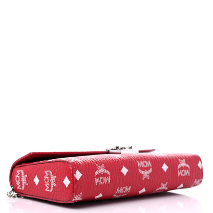 MCM Visetos Medium Tracy Crossbody Bag Ruby Red 4 of 8