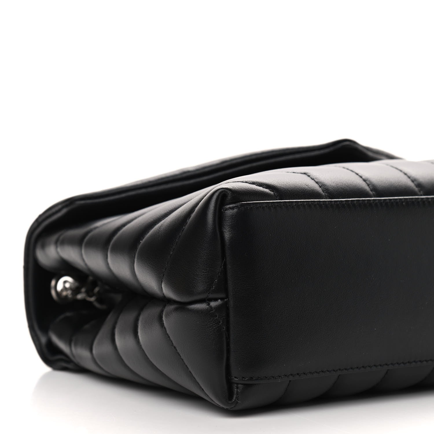 Saint Laurent Calfskin Y Quilted Monogram Small Loulou Chain Satchel Black 11 of 12