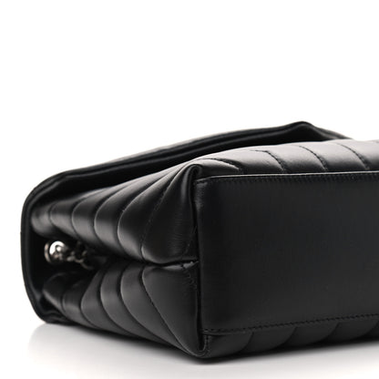Saint Laurent Calfskin Y Quilted Monogram Small Loulou Chain Satchel Black 11 of 12