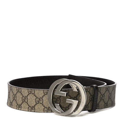 Gucci GG Plus Monogram Interlocking G Belt 80 32 Dark Brown 1 of 11