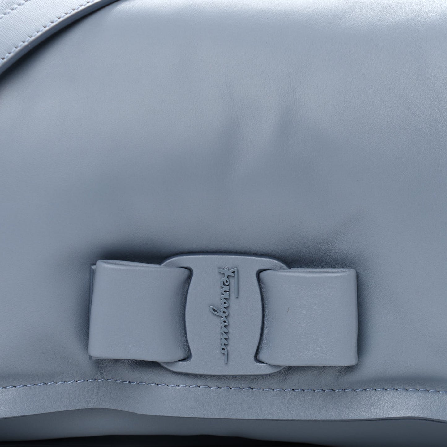Calfskin Small Viva Bow Shoulder Bag Blue