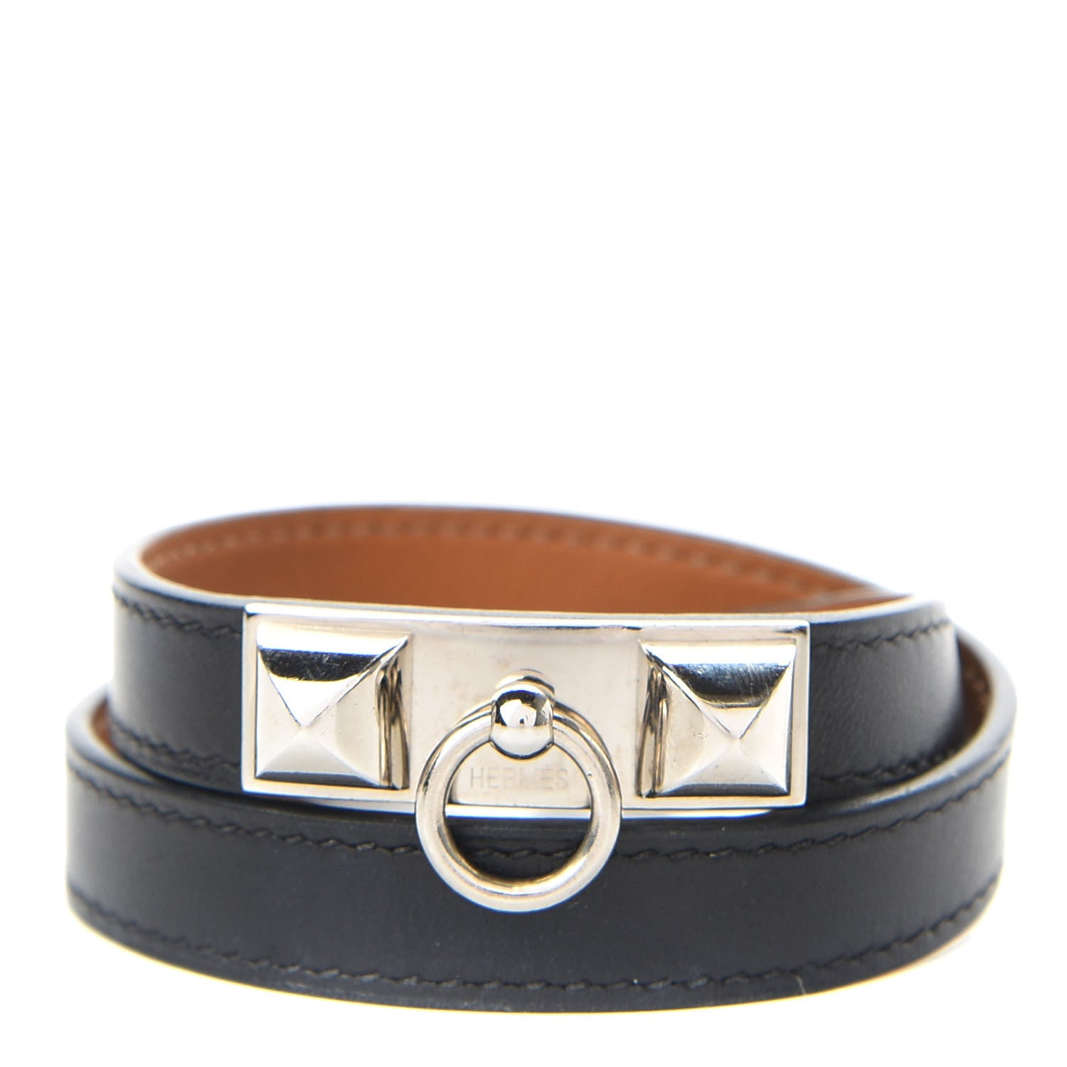 Hermes Swift Rivale Double Tour Bracelet S Black 1 of 5