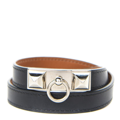 Hermes Swift Rivale Double Tour Bracelet S Black 1 of 5