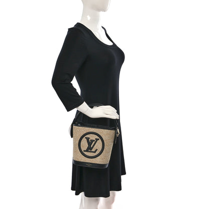 Louis Vuitton Raffia Petit Bucket Black 2 of 8