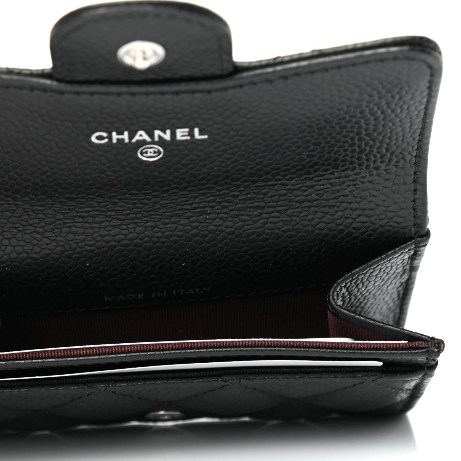 Chanel Caviar Quilted Flap Card Holder Wallet Black 5 of 8