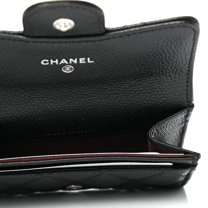 Chanel Caviar Quilted Flap Card Holder Wallet Black 5 of 8
