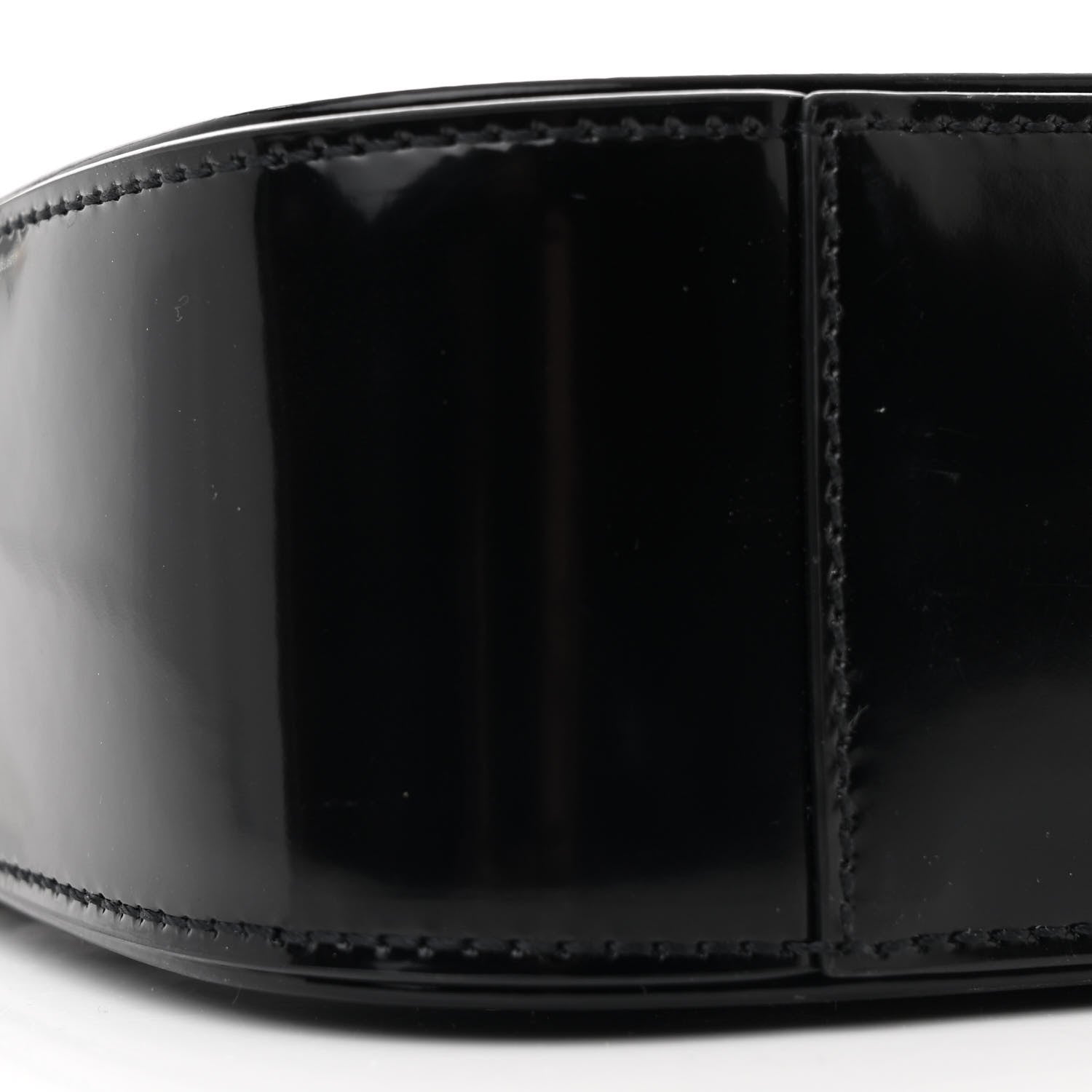 Saint Laurent Patent Monochrome Le 5 A 7 Hobo Black 9 of 10