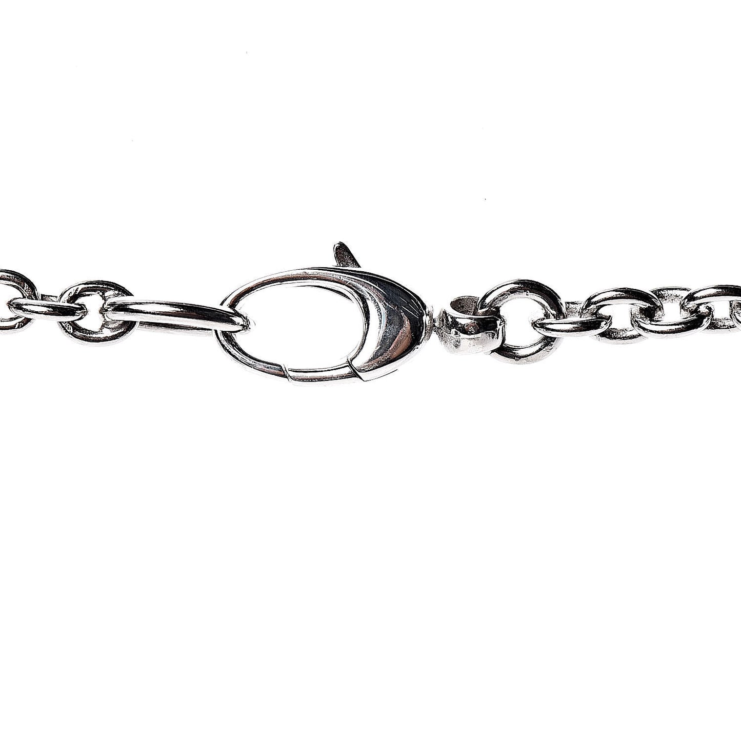 Sterling Silver Bamboo Horsebit Pendant Necklace