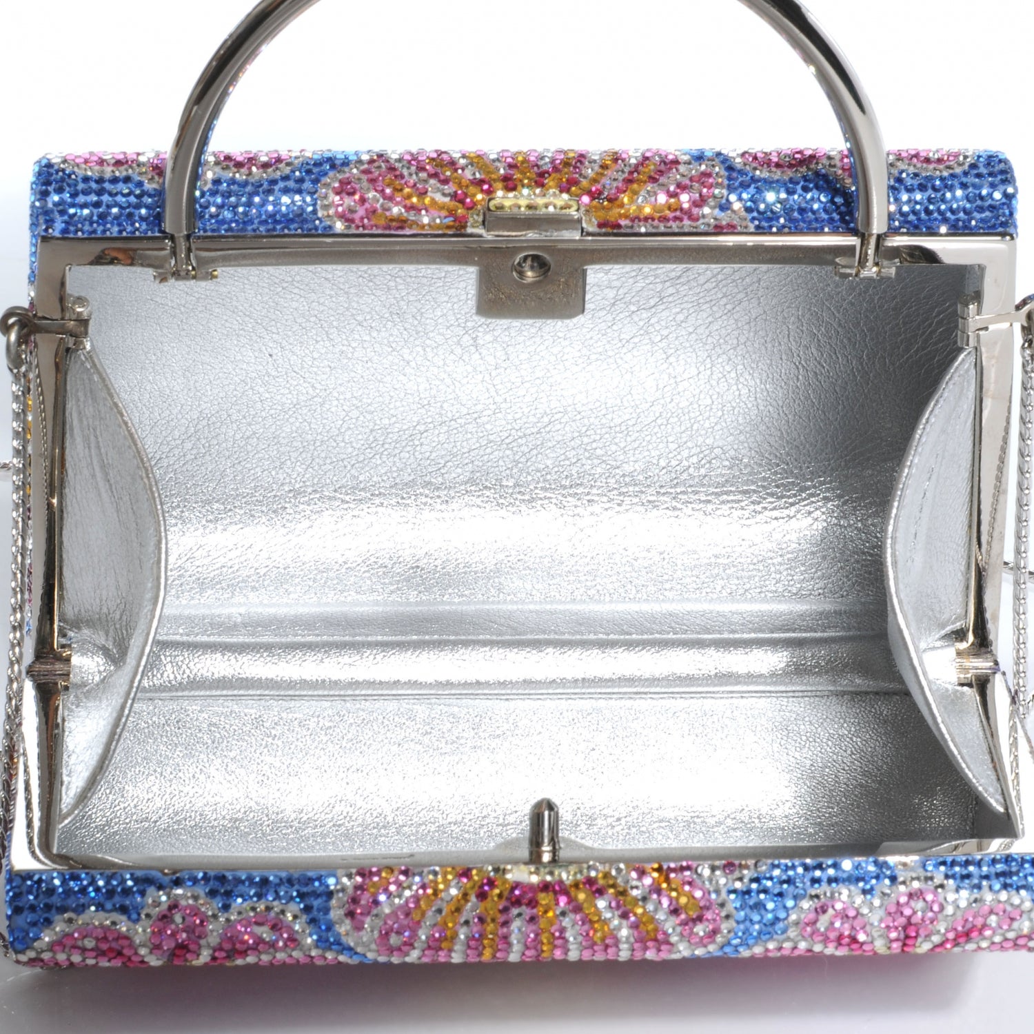Judith Leiber Crystal Floral Evening Clutch Bag 5 of 7