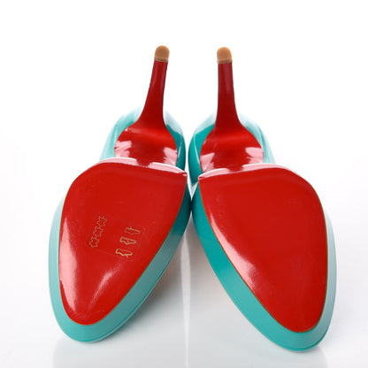 Christian Louboutin Patent Bianca 140 Pumps 38 Caraibes 5 of 7