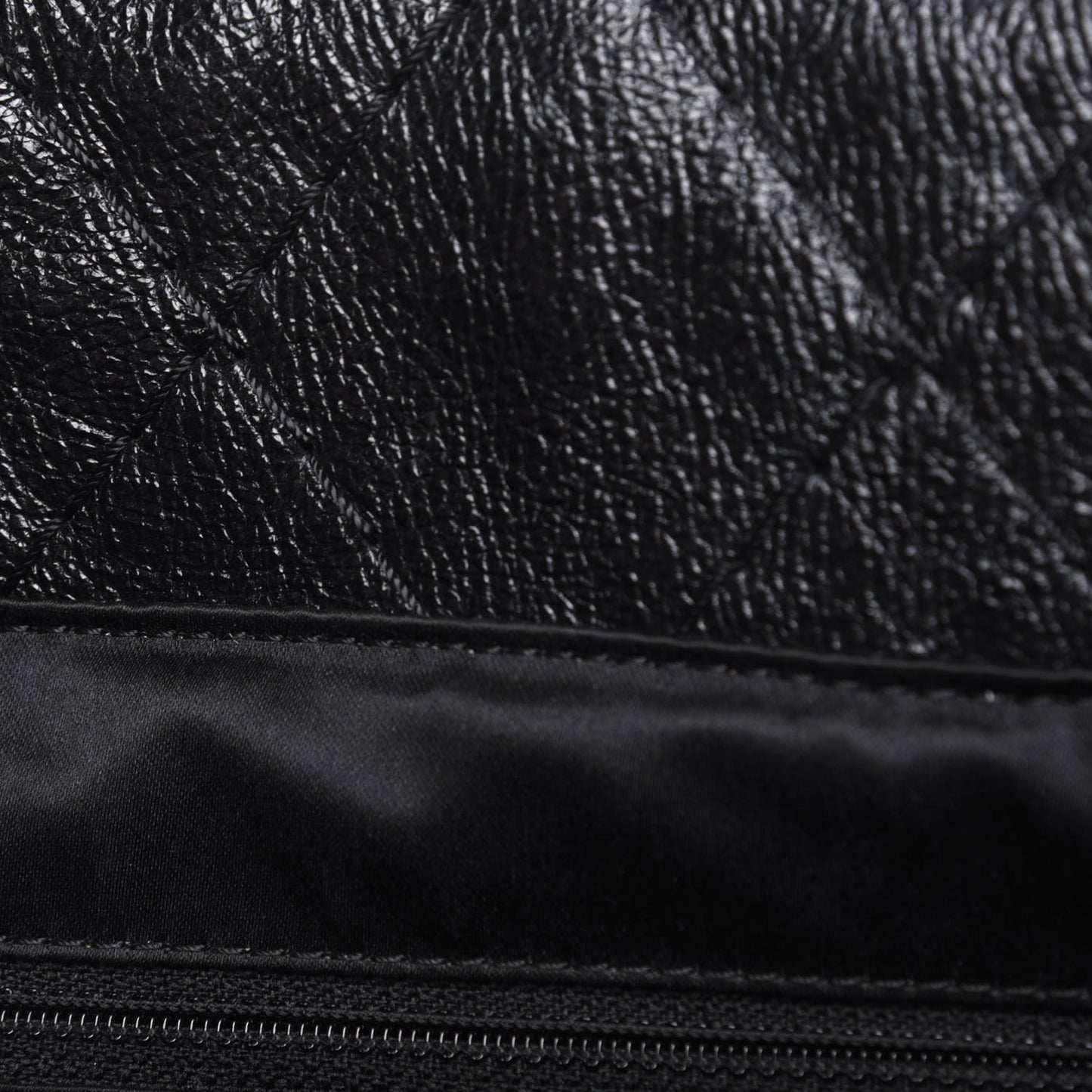 Glazed Calfskin Large On The Road Tote Black