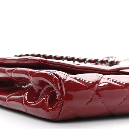Chanel Patent Quilted Clutch With Chain Flap Red 9 of 10