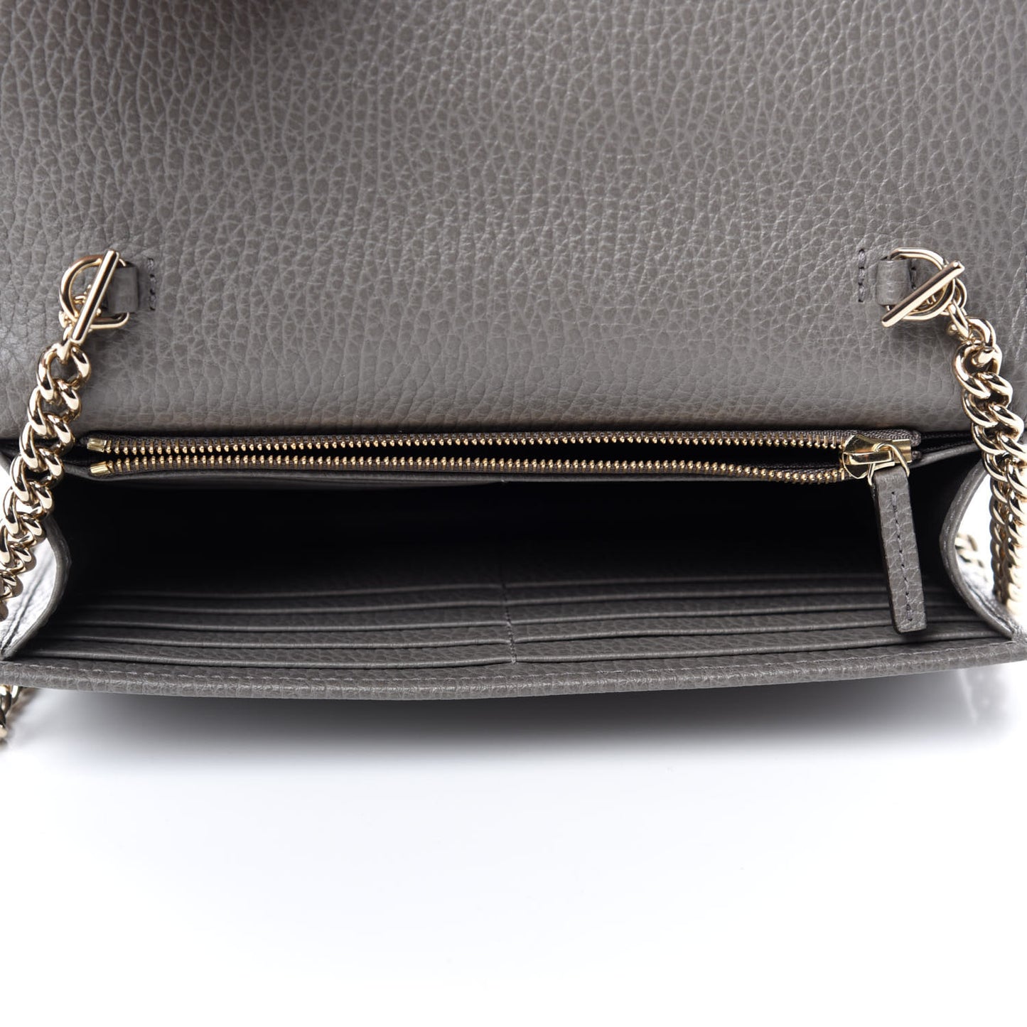 Dollar Calfskin Interlocking G Chain Wallet Loess