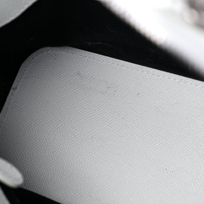 Balenciaga Signature Grained Calfskin Logo S Ville Top Handle Bag White Black 12 of 17