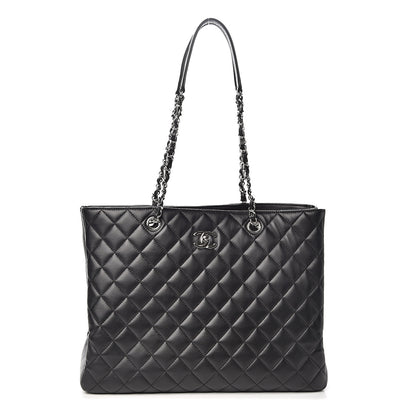 Chanel Calfskin Quilted Large Classic Shopping Tote Black 1 of 10